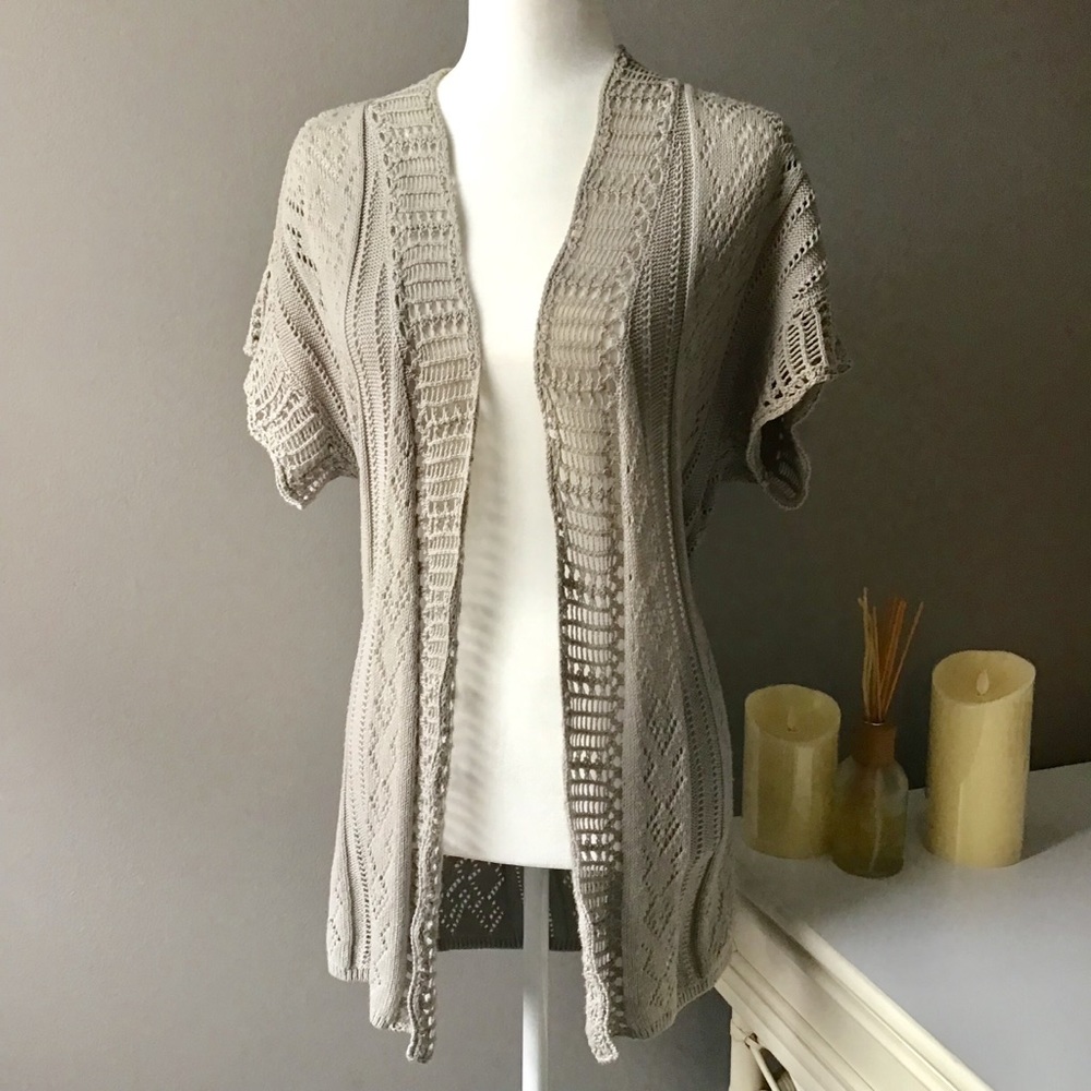 Lite Gray short sleeve long sweater